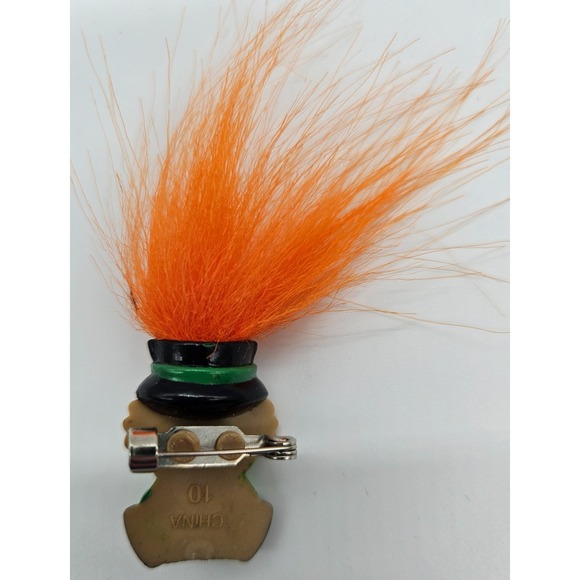 Vintage St. Patrick's Day Leprechaun‎ Troll Doll Figurine with Orange Hair - Picture 9 of 10
